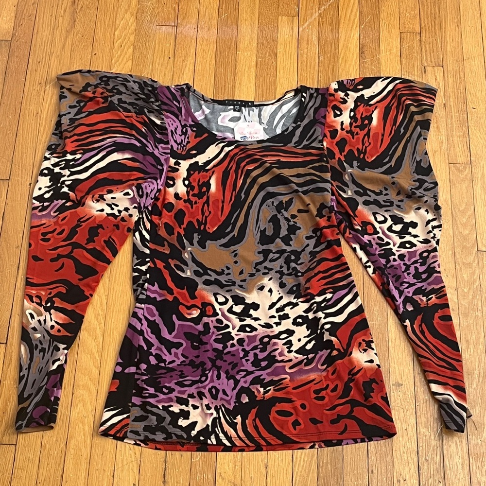 Multicolor Animal Print Women's Top
